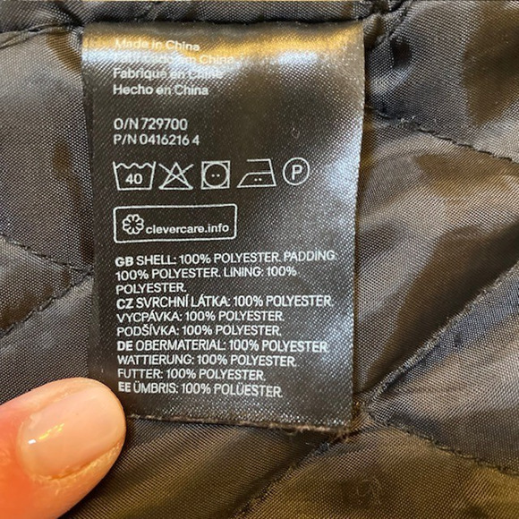 H&M DIVIDED Womens Size 8 Olive Green Bomber Style Mid Length Coat - Picture 8 of 12